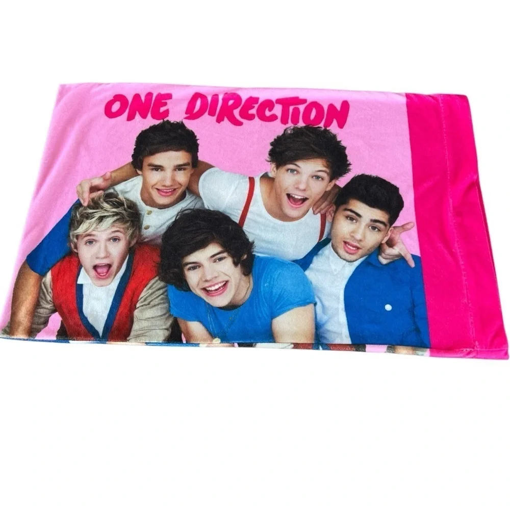 One Direction 1D Minky Plush Pillowcase 2013 Global Harry Liam Zayn Niall Louis